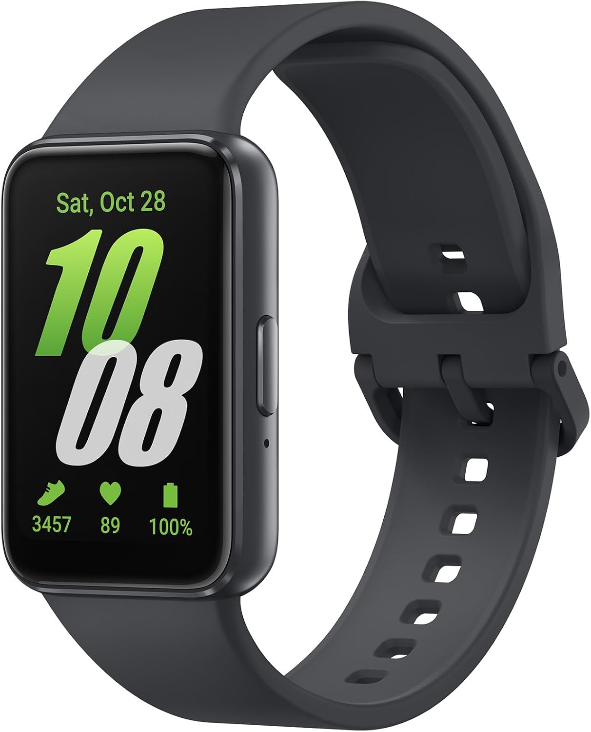 SAMSUNG Galaxy FIT 3 [2025, 40MM] 1.6 inch AMOLED Display, IP68 Water Resistant, 14 Days Battery Life, 100+ Watchfaces, 100+ Exercise Modes, International Model (Fast Charger Bundle, Black)