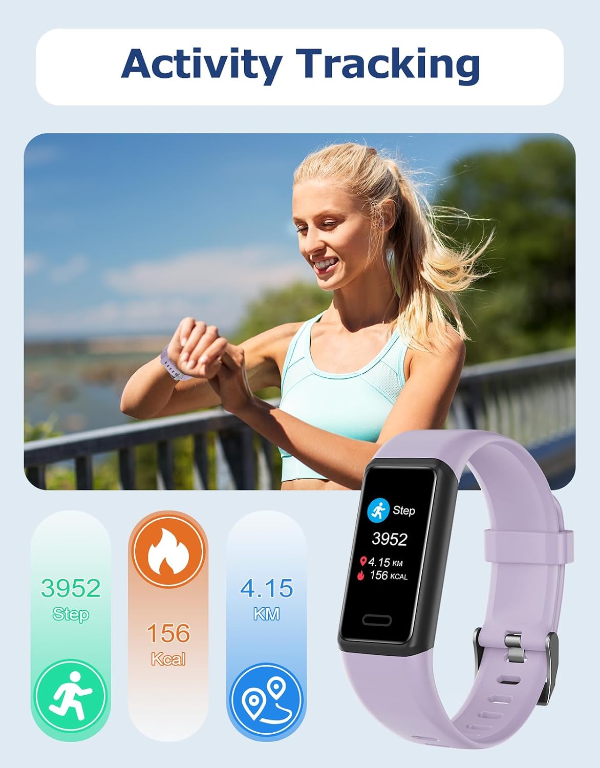 Cloudpoem Fitness Tracker in Pink
