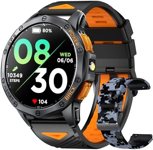 Military Smart Watch for Men, Built-in GPS, 30-day standby, 1.43" AMOLED