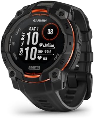 Garmin Instinct® 3 Solar, Rugged GPS Smartwatch, 45mm, Black