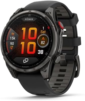 Garmin fēnix® 8 Pro, 51mm, Sapphire, DLC Titanium, Black/Pebble Gray