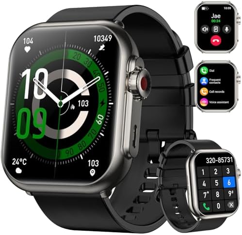 Smart Watch for Men - 1000 mAh Battery 1.85" HD Fitness Tracker with Heart Rate Sleep Monitor Fitness Watch with 120+ Sport Modes with IP68 Waterproof with Smartwatch for iOS Android