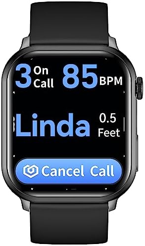 COCO Emergency Alert Smartwatch for Seniors – Fall Detection, SOS Call, Heart Rate & SpO2 Monitor, Medication Reminder, Bluetooth Calling, Caregiver App, BT2-X (2026) (Black)